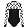 Long Sleeve Hollow Bodysuits