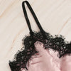 Lace Trim Satin Cami Set