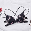 Floral Print One-piece Front Buckle Bra