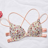 Floral Print One-piece Front Buckle Bra