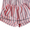 3 Piece Set Shirt+Shorts Striped+Headdress Casual Pajama Set