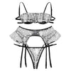 Sexy Bra+Garter+Briefs Set