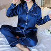 Silk Long Sleeve Pajamas Sets