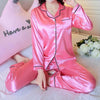 Silk Long Sleeve Pajamas Sets