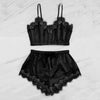 Lace Trim Satin Cami Set