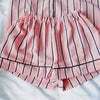 3 Piece Set Shirt+Shorts Striped+Headdress Casual Pajama Set