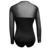 O Neck Mesh Long Slevee Bodysuits